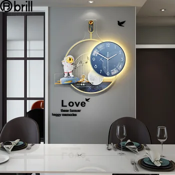 פשוט שעון קיר בעיצוב מודרני בית האופנה הכניסה קישוט שעוני קיר לעיצוב הבית הסלון אור יוקרה רלו דה ונקייה